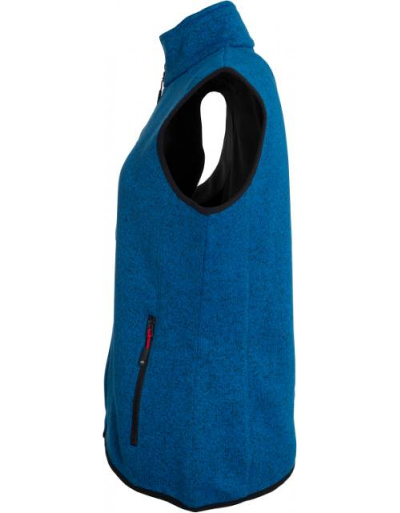 Vestă tricotată din fleece pentru femei cu guler ridicat